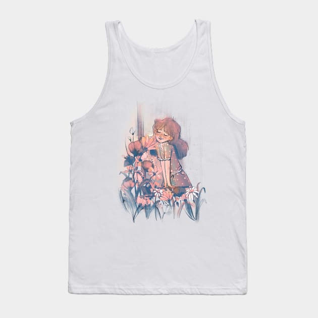 Smell the Flowers Tank Top by Marianna Raskin